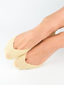 SN037-W-02 Stopki niskie laserowe z silikonem i ABS beżowe