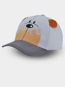 CD072-B-01 Czapka z daszkiem pies jasno szara