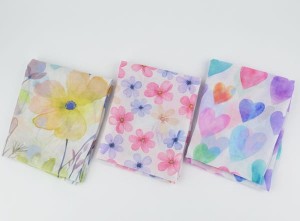 CS024-W-01 Szalik damski serca i kwiaty mix