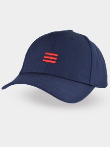 CD056-M-04 Czapka z daszkiem czerwone kreski granat