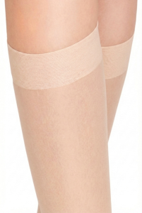 SM001-G-03 Podkolanówki 20DEN gładkie beż 2pak