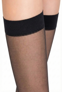 SM001-G-04 Podkolanówki 20DEN gładkie czarny 2pak