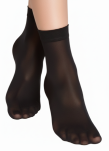 SM003-G-04 Skarpety 20DEN gładkie czarny 2pak