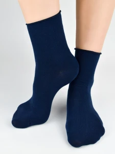 SB014-W-03 Skarpety bawełniane bez sciągacza granatowe