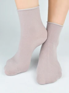 SB014-W-10 Skarpety bawełniane bez sciągacza wrzos