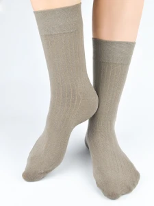 SB177-M-08 Skarpety męskie eleganckie prążek beż