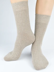 SB177-M-09 Skar męskie eleganckie prążek beż melanż