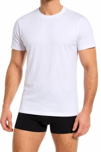 TT034-M-01 T-shirt męski z haftem NV biały
