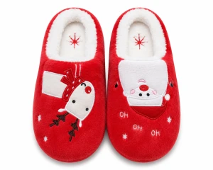 OK018-U-01 Klapki XMAS renifer czerwony EUR od 36 do 41
